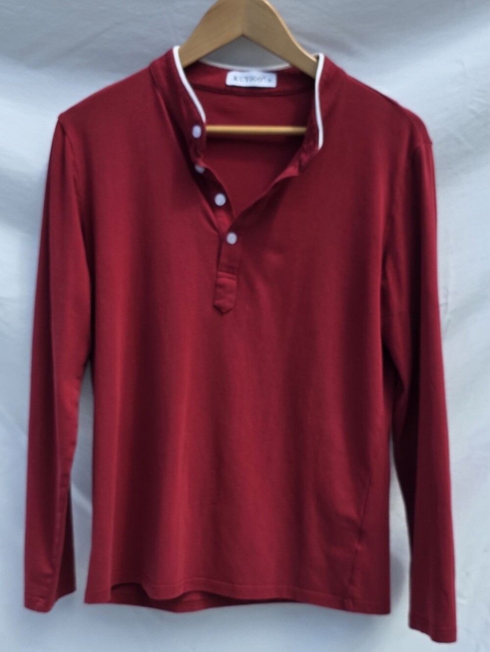 Kugiyo Small Men's Long Sleeve Shirt - Deep Red